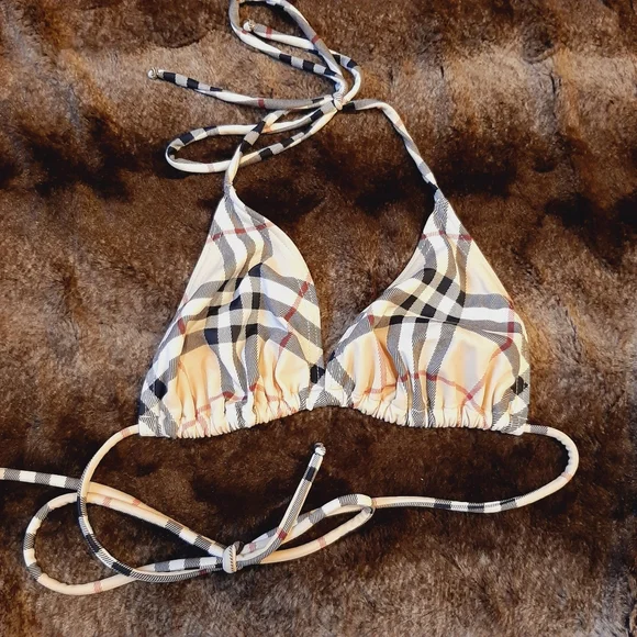 Burberry nova best sale check bikini
